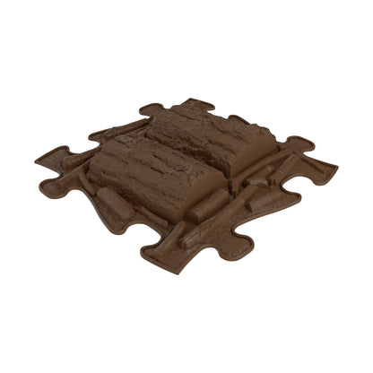 Extra Large Sensory Playmat Set brown interlocking mats with textured surface for baby play on Tampa Home & Garden Store