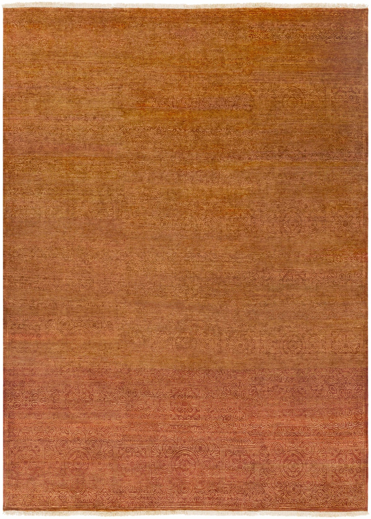 Traditional Lottsburg and Hand Knotted Wool Rug