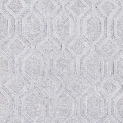 Loughborough Slate Linen Rug slate-gray with a geometric diamond pattern and textured pile on Tampa Home & Garden Store