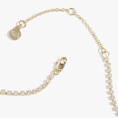 Love Crystal Tennis Necklace with Cubic Zirconia