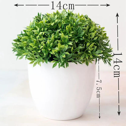 Love Art Bonsai Flower Set Six Potted Decor Home
