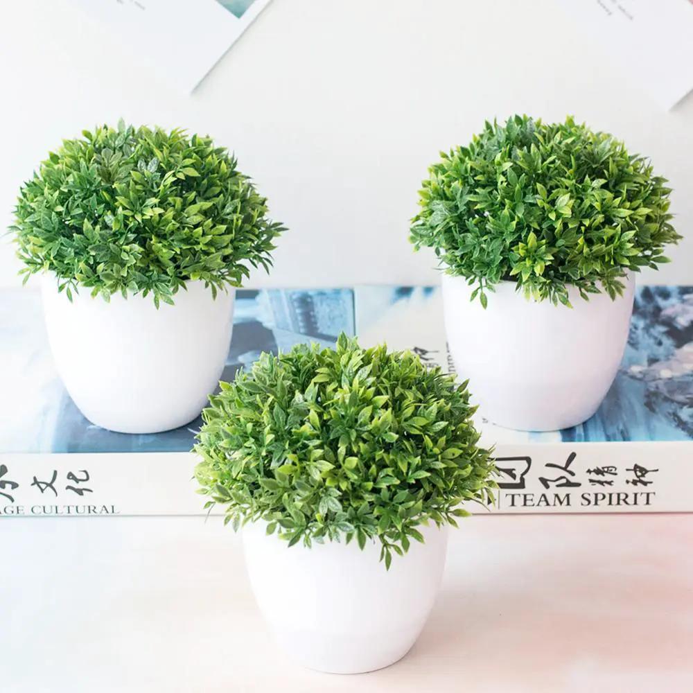 Love Art Bonsai Flower Set Six Potted Decor Home