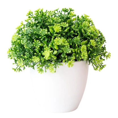 Love Art Bonsai Flower Set Six Potted Decor Home