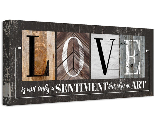 Love Is Not Only A Sentiment in Multi Pattern - Canvas - Tampa Home & Garden Store