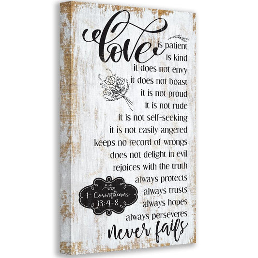 Love Is Patient - Vertical - Canvas - Tampa Home & Garden Store