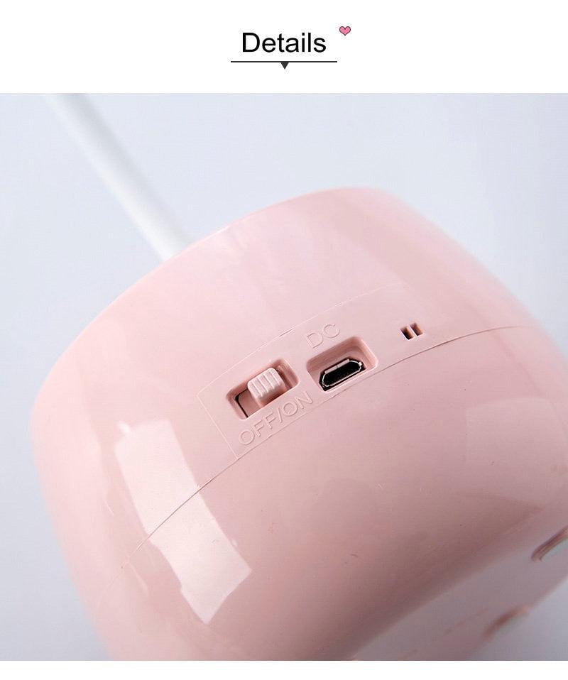 Stevvex pink LED desk lamp with 3-level dimmer, DC charging port and on/off switch on Tampa Home & Garden Store