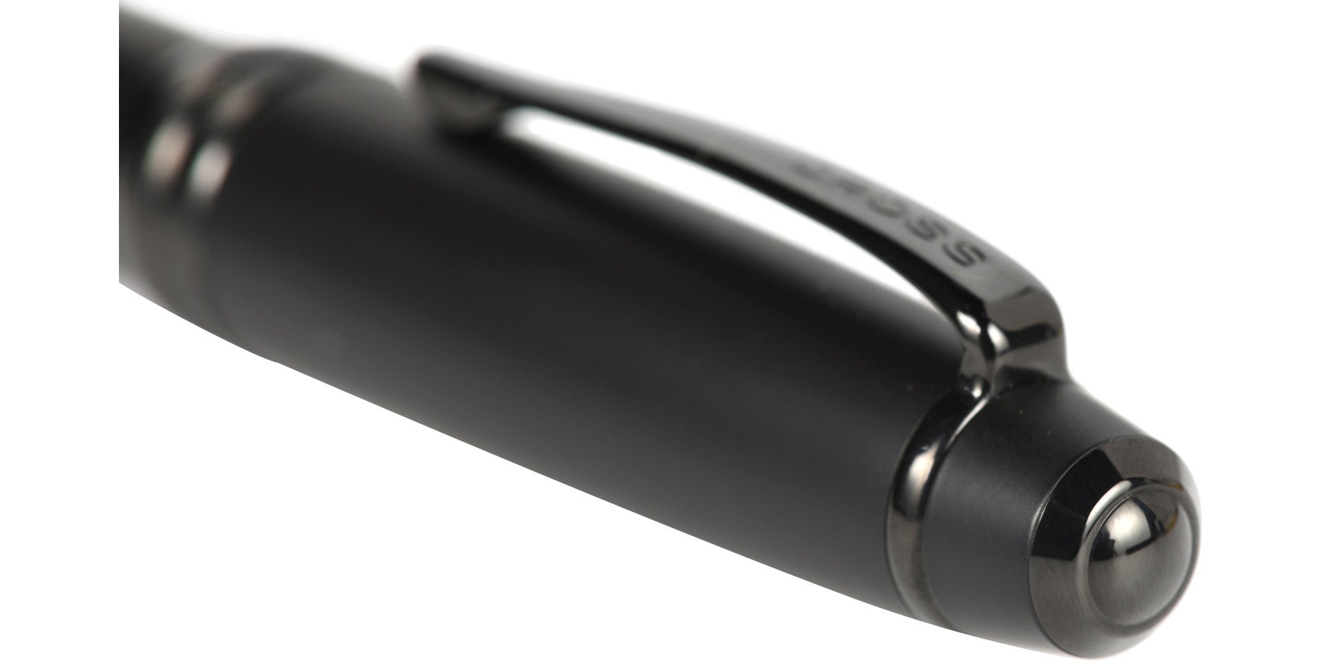 Bailey matte black lacquer rollerball pen by A.T. Cross with clip on Tampa Home & Garden Store