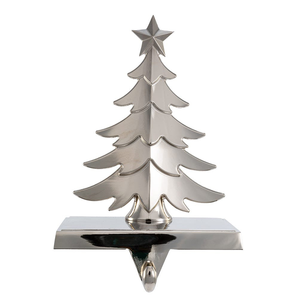 Polished Christmas tree stocking hanger with star topper by Country Christmas Loft on Tampa Home & Garden Store