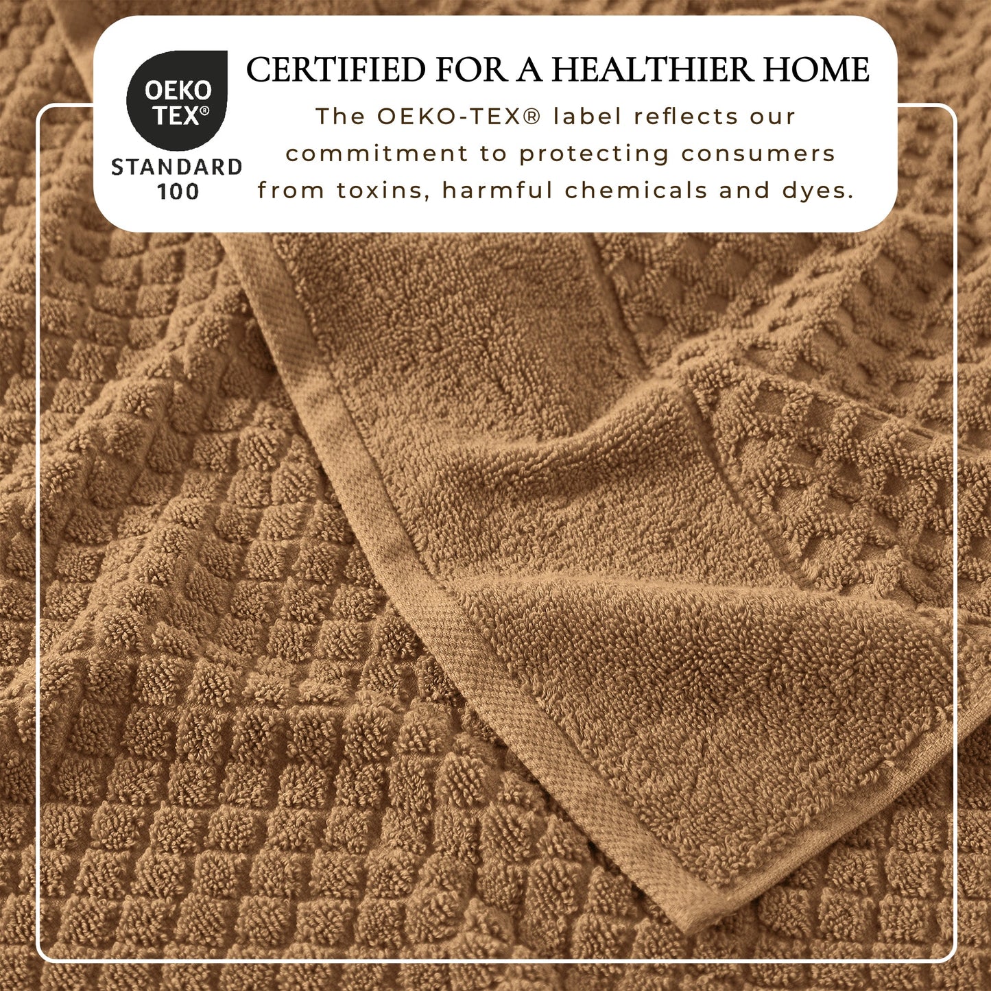 Cotton Diamond Waffle Weave Bath Towel Set