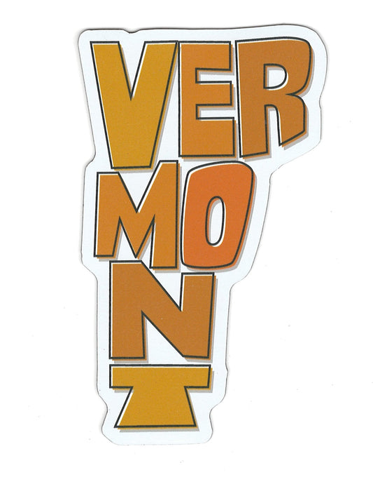 Grand aimant flexible - Vermont en lettres groovy