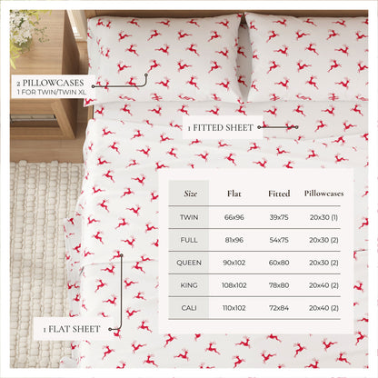Turkish Cotton And Christmas Flannel Sheet Set
