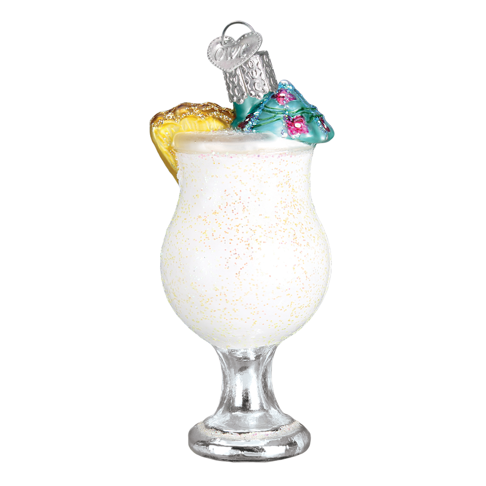 Adorno de cristal de piña colada