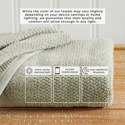 Pure Cotton Woven Bath Towel Set and a Soft Feel