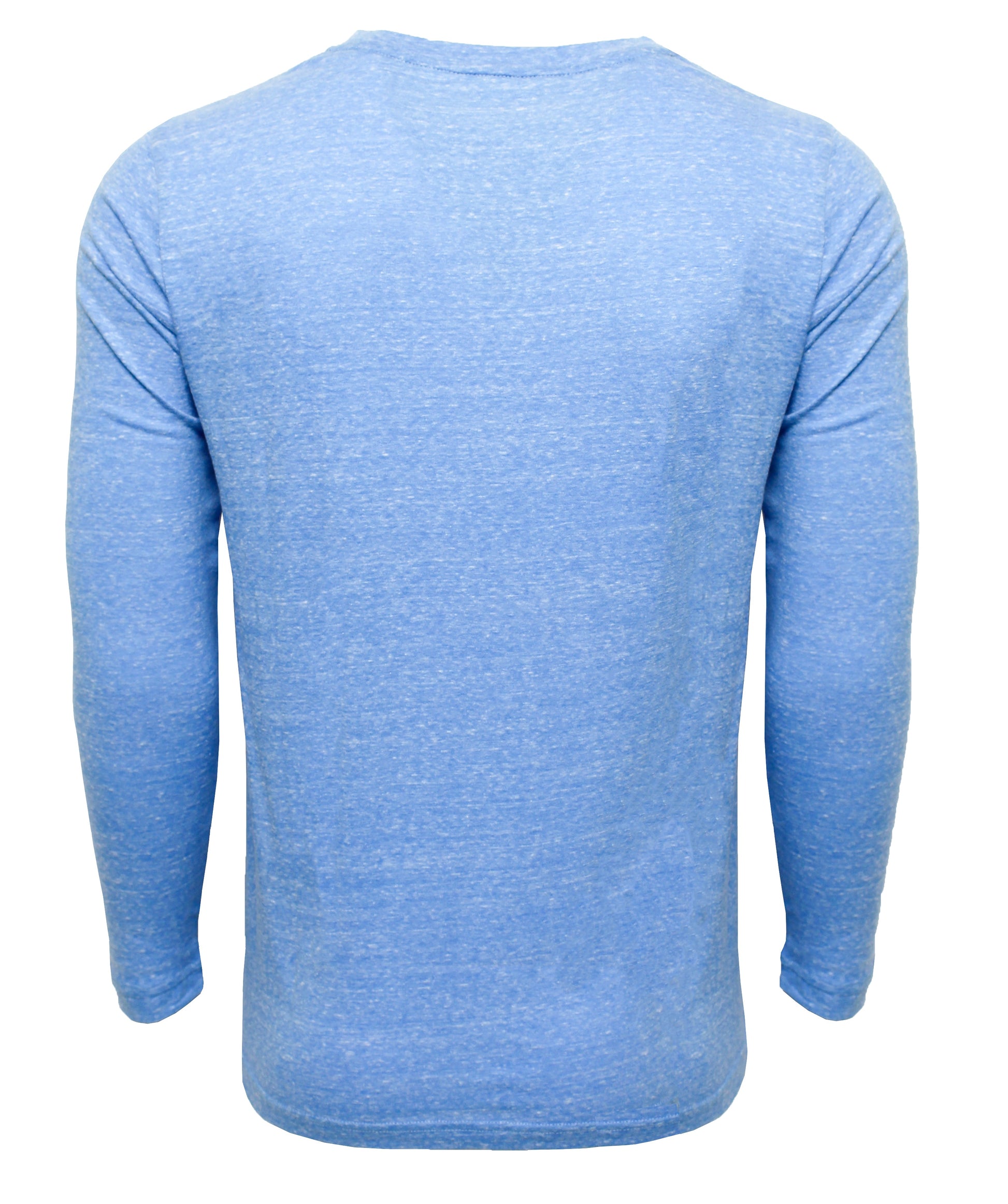 Oasis LS Tee back view long sleeve shirt in heather blue by White Water Life on Tampa Home & Garden Store