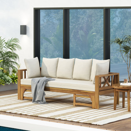 Outdoor Extendable Acacia Wood Sofa and Daybed