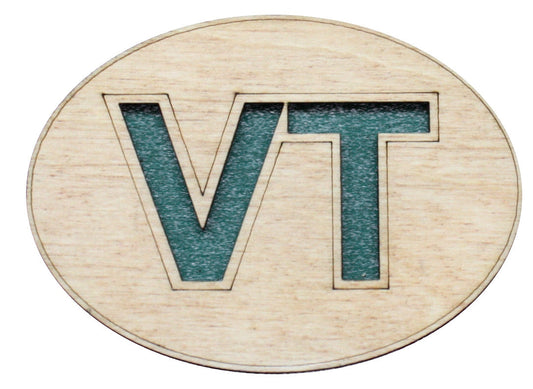 Vermont Oval Green VT Wooden Magnet - Tampa Home & Garden Store