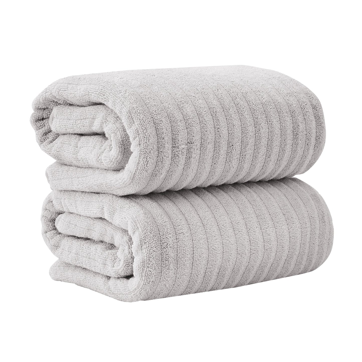 Luxury Combed Cotton and Ribbed Bath Towels