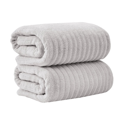 Luxury Combed Cotton and Ribbed Bath Towels