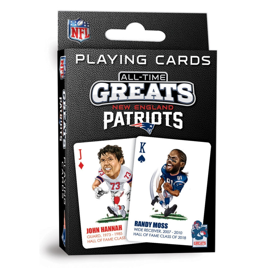 New England Patriots All-Time Greats playing cards deck in black NFL by Country Christmas Loft on Tampa Home & Garden Store