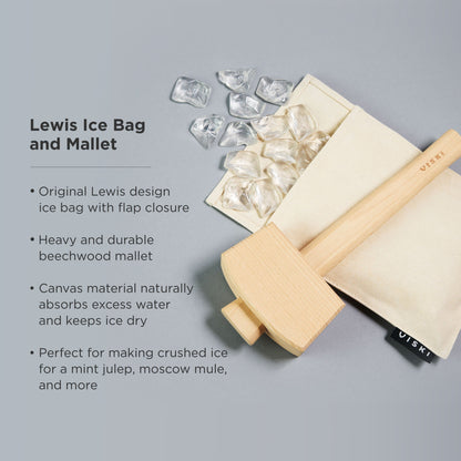 Professional Lewis Ice Bag and Canvas Mallet Set