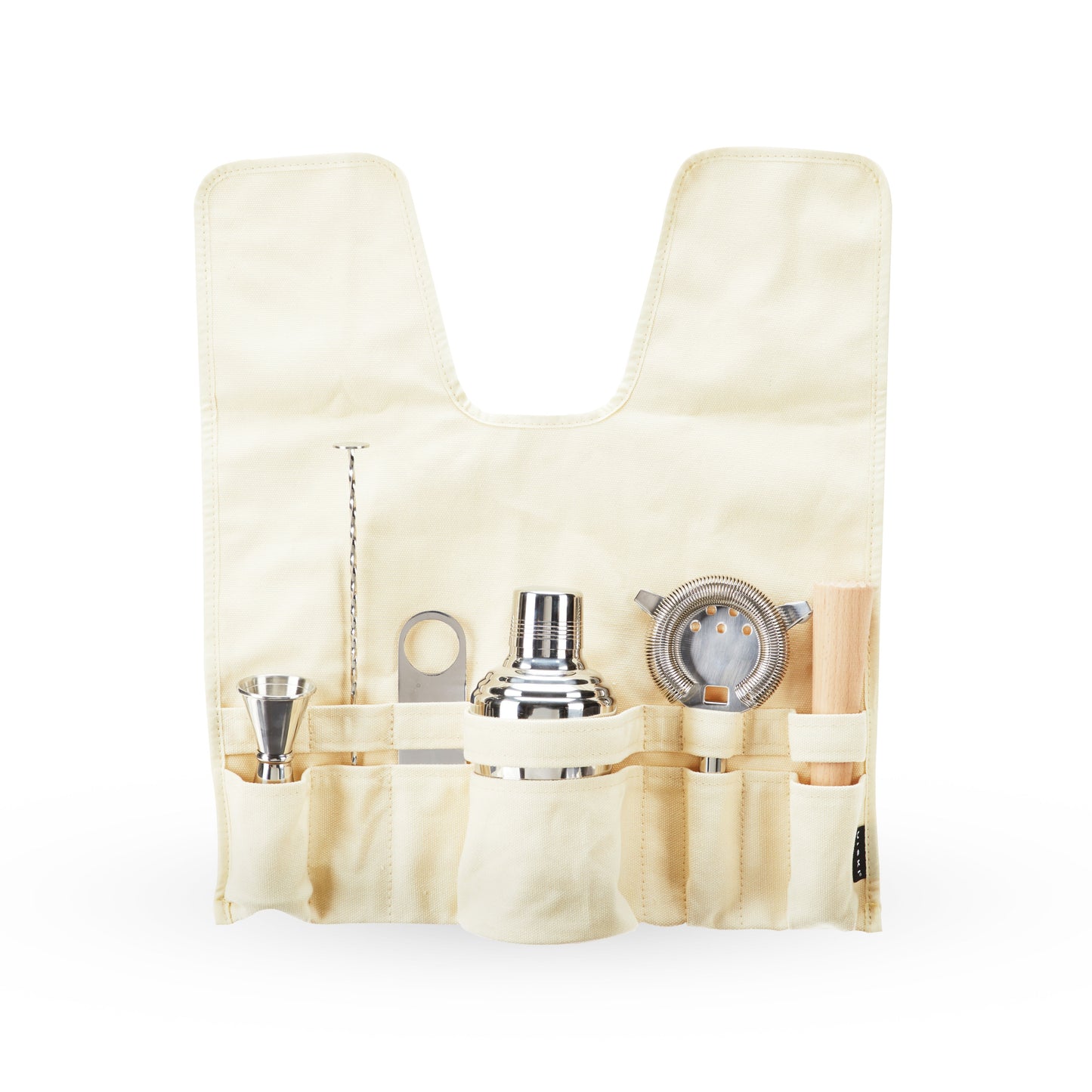 Stainless Steel Travel Barware Set in Canvas Bag