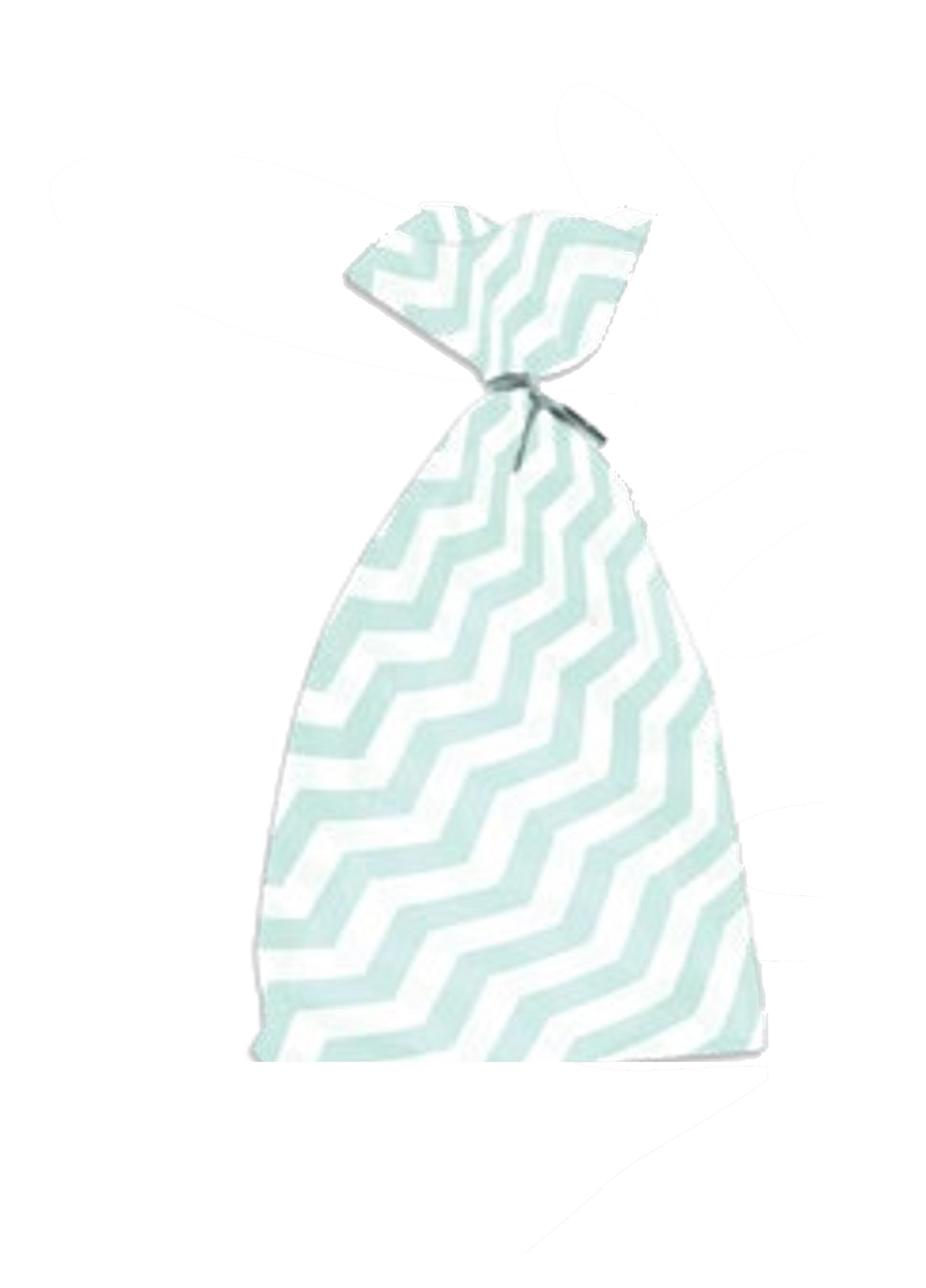 Christmas Cookie Cello Treat Bag 20 count - Green Zigzag