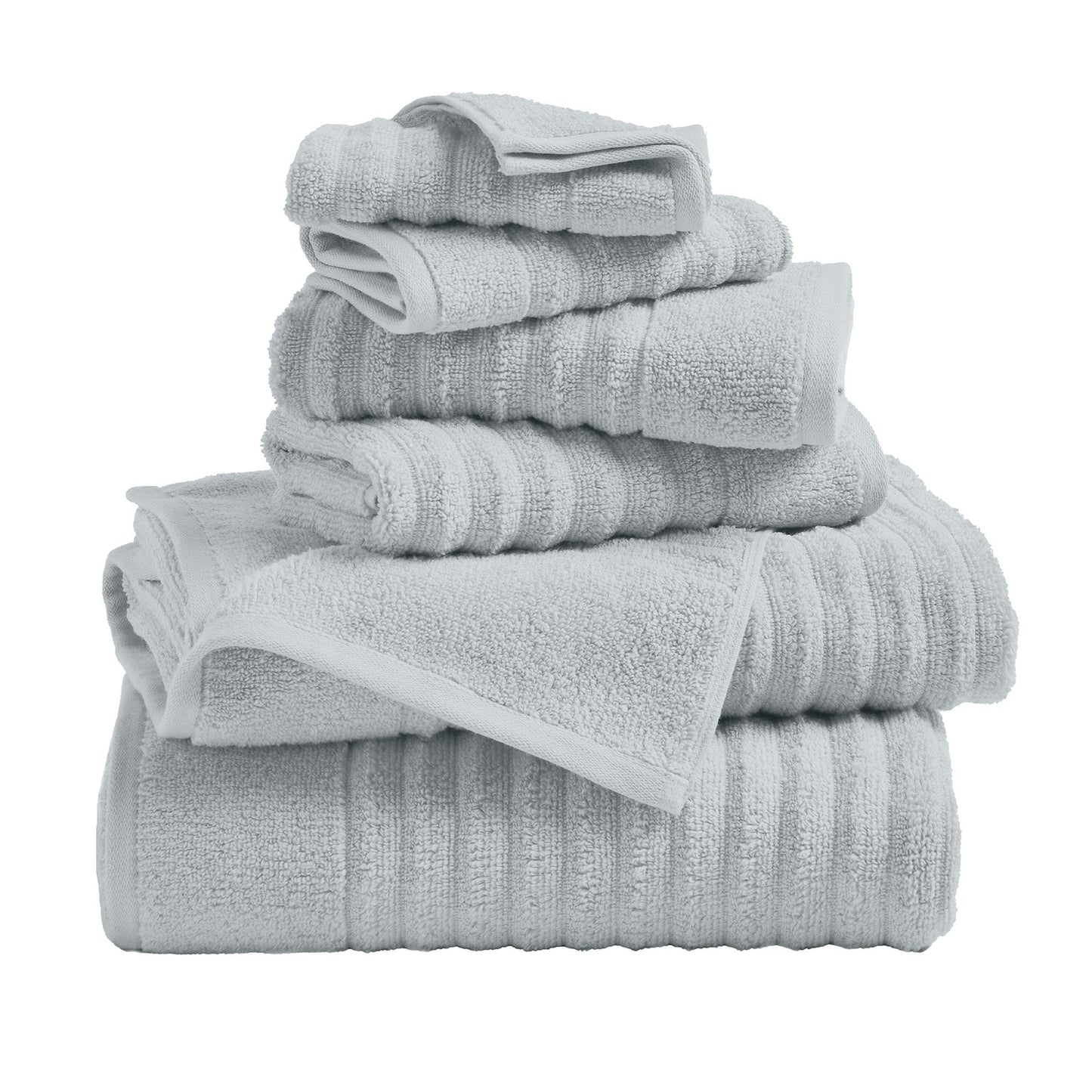 Luxury Combed Cotton and Ribbed Bath Towels