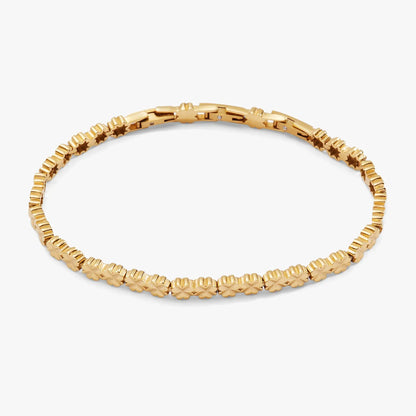 Lucky Clover Charm Tennis Bracelet gold tone with clover links by ALEX AND ANI on Tampa Home & Garden Store