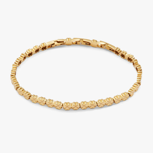 Lucky Clover Charm Tennis Bracelet gold tone with clover links by ALEX AND ANI on Tampa Home & Garden Store