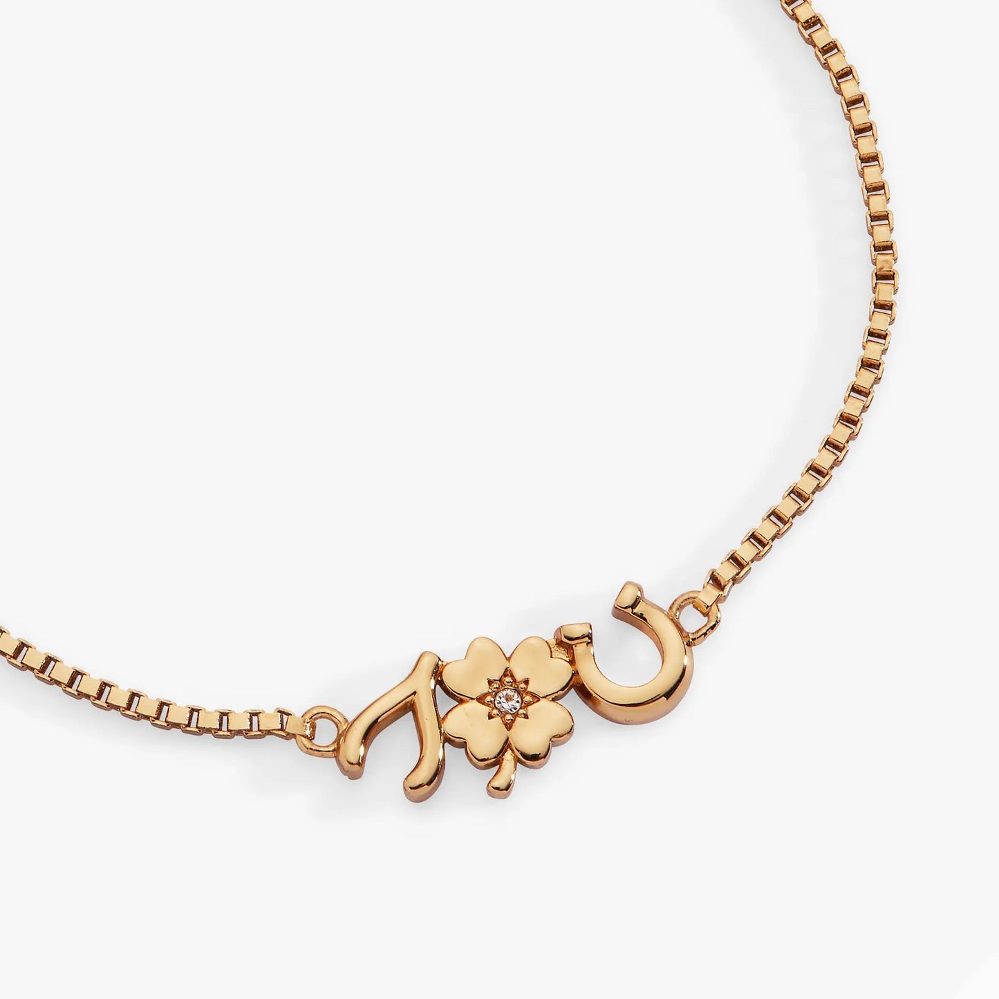 Lucky Symbol Bolo Bracelet by Alex and Ani in rose-gold tone with Clover charm on Tampa Home & Garden Store