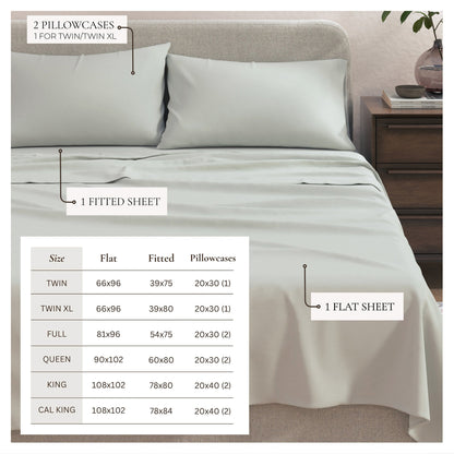 Heathered Jersey and Cotton Blend Bed Sheets