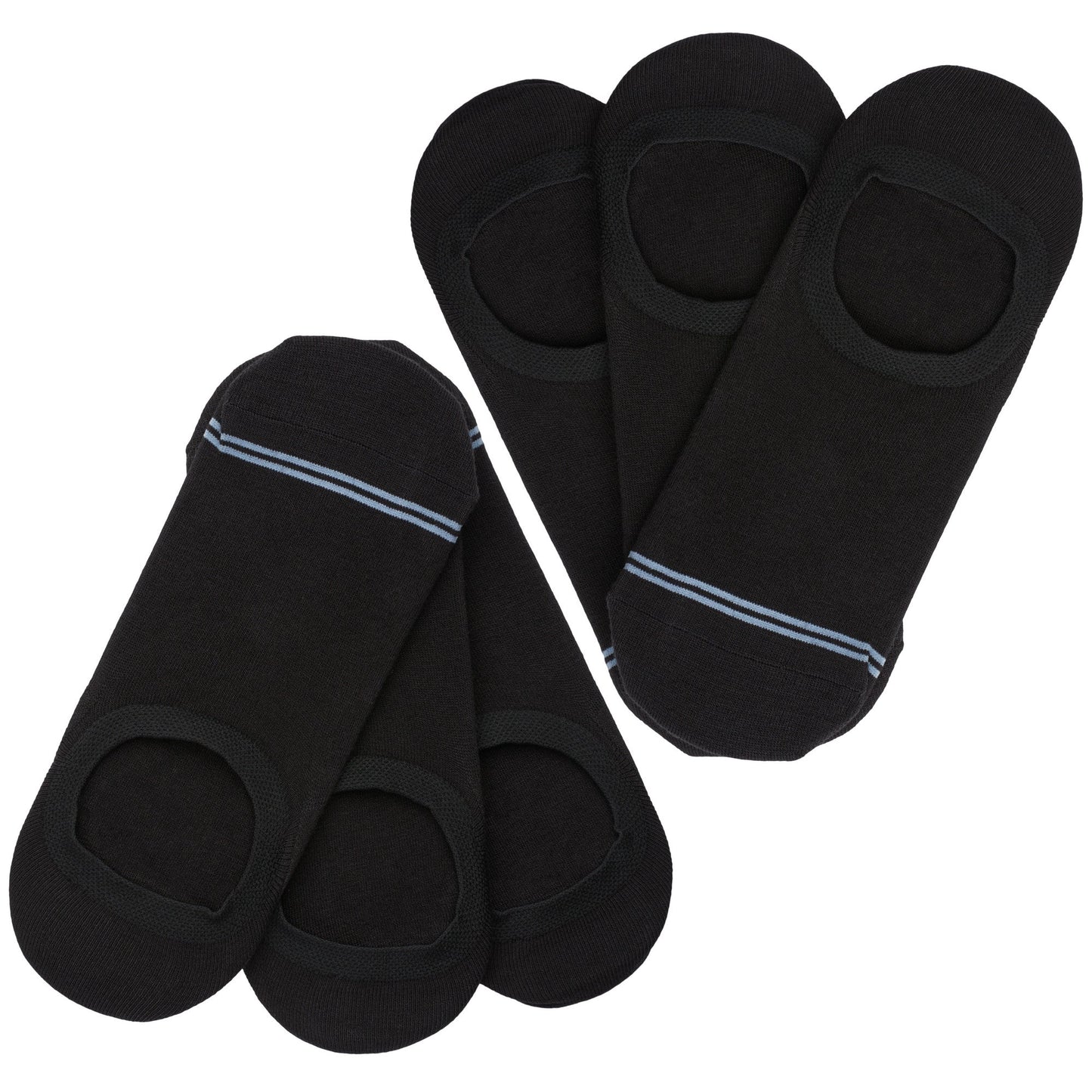 Luna Black No Show Socks and Hidden Comfort