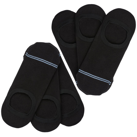 Luna Black No Show Socks and Hidden Comfort