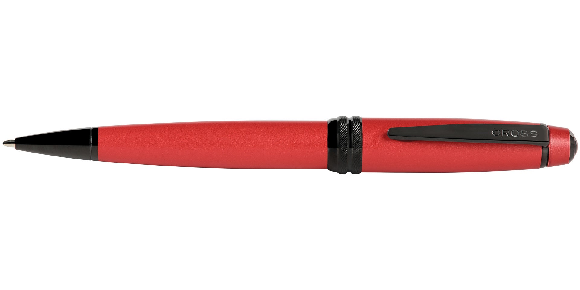Bailey matte red lacquer ballpoint pen by A.T. Cross with black grip and CROSS clip on Tampa Home & Garden Store
