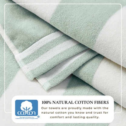 Striped Cabana Beach Towel and Soft Pastel Colors