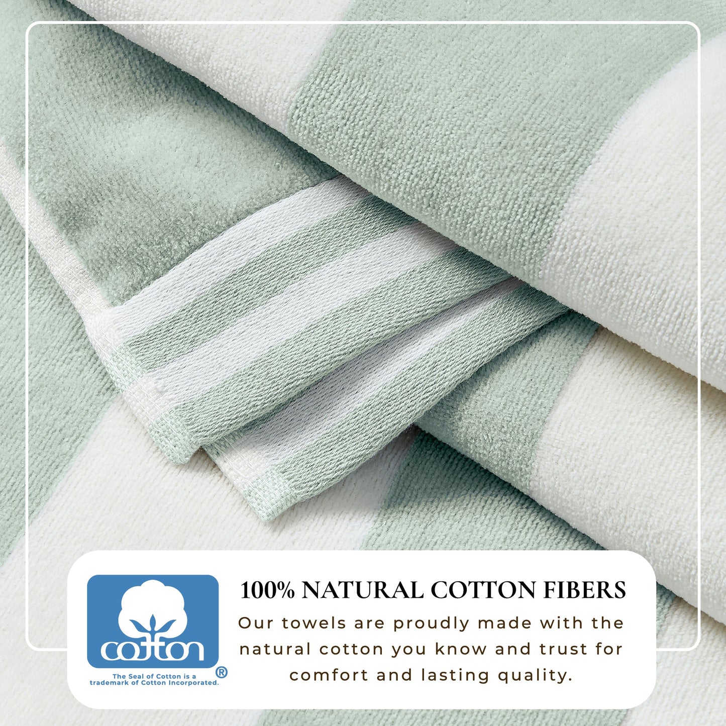 Striped Cabana Beach Towel and Soft Pastel Colors