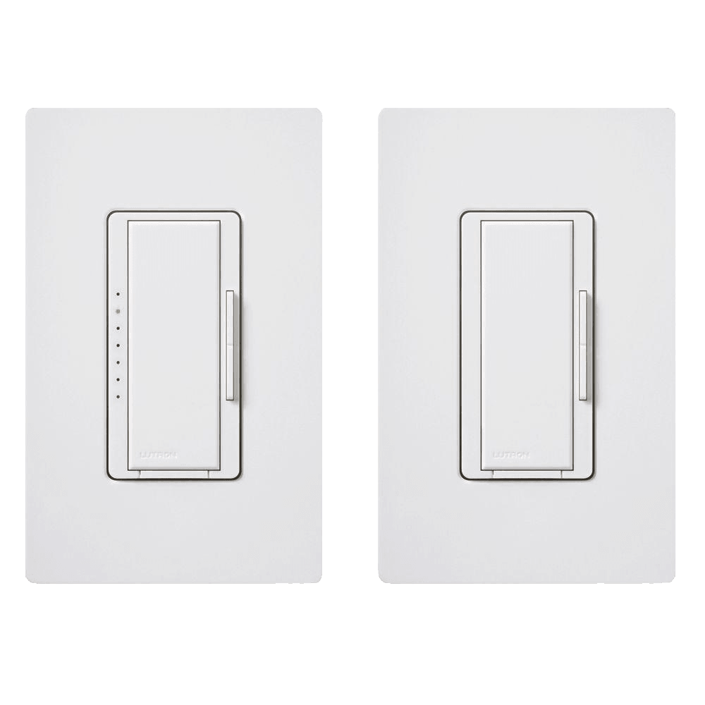 Kit de interruptor con atenuador digital de múltiples ubicaciones Lutron Maestro CL, color blanco