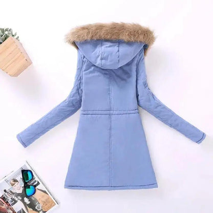 Luxurious Autumn Winter Cotton Padded Hooded Coat