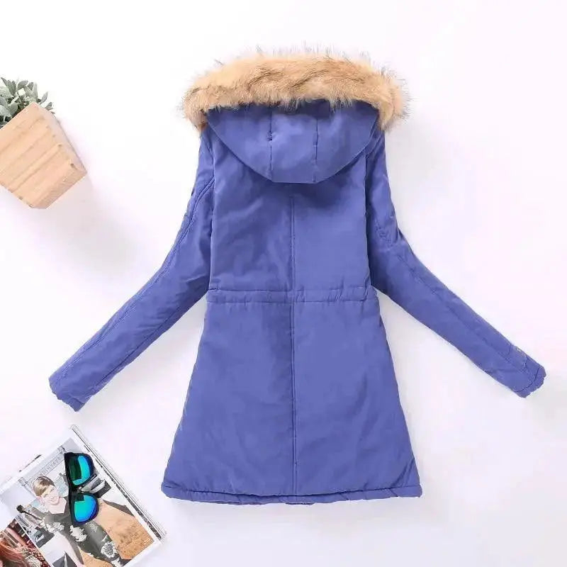 Luxurious Autumn Winter Cotton Padded Hooded Coat