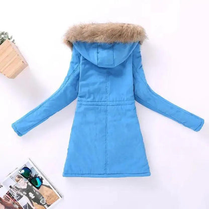 Luxurious Autumn Winter Cotton Padded Hooded Coat