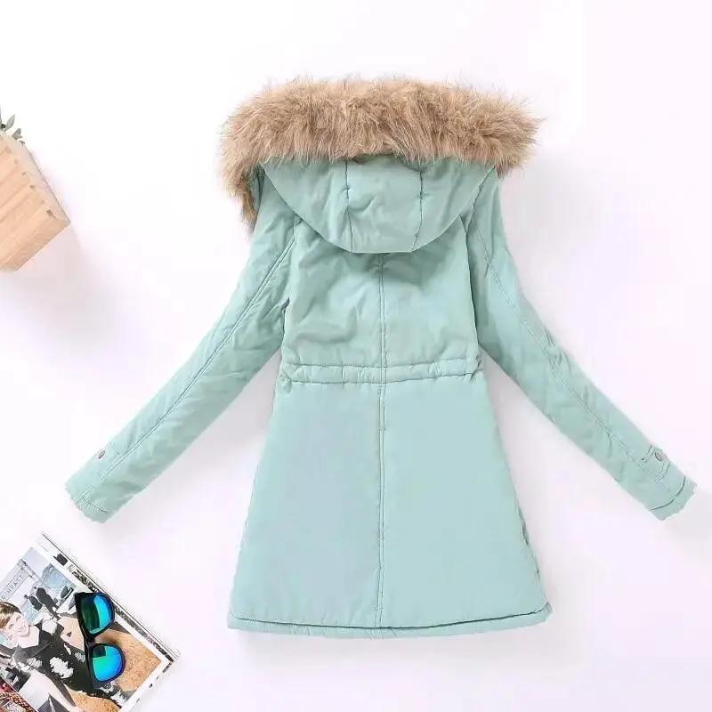 Luxurious Autumn Winter Cotton Padded Hooded Coat