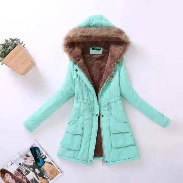 Luxurious Autumn Winter Cotton Padded Hooded Coat