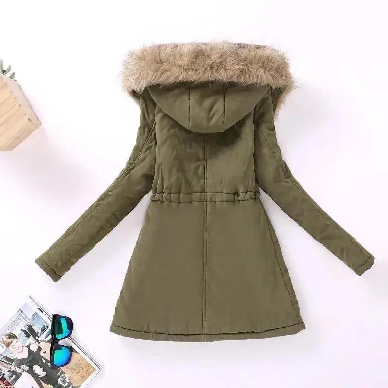Luxurious Autumn Winter Cotton Padded Hooded Coat