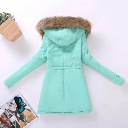 Luxurious Autumn Winter Cotton Padded Hooded Coat