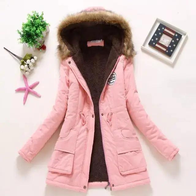 Luxurious Autumn Winter Cotton Padded Hooded Coat