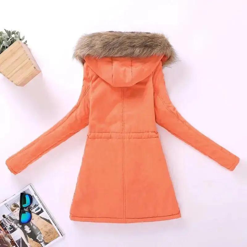 Luxurious Autumn Winter Cotton Padded Hooded Coat