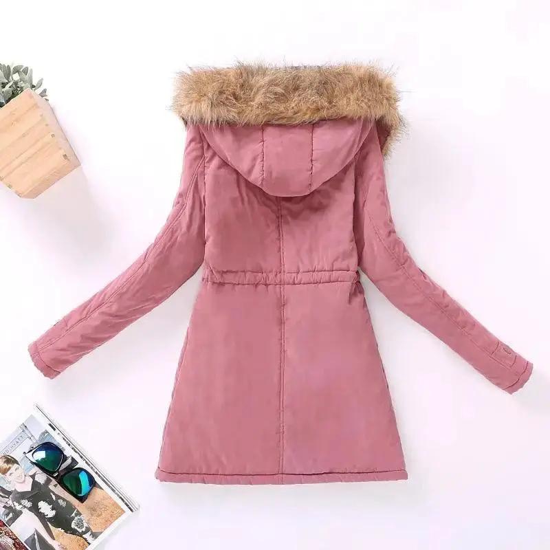 Luxurious Autumn Winter Cotton Padded Hooded Coat