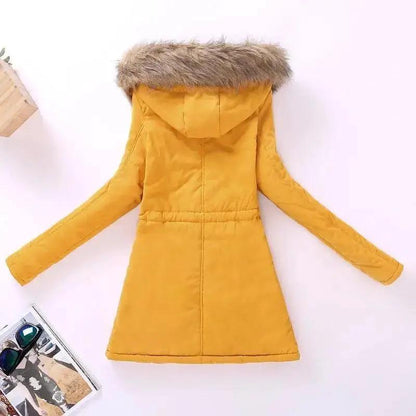 Luxurious Autumn Winter Cotton Padded Hooded Coat