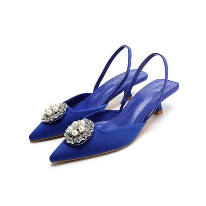 Rhinestone Pointed Toe Slip On Flats for Women