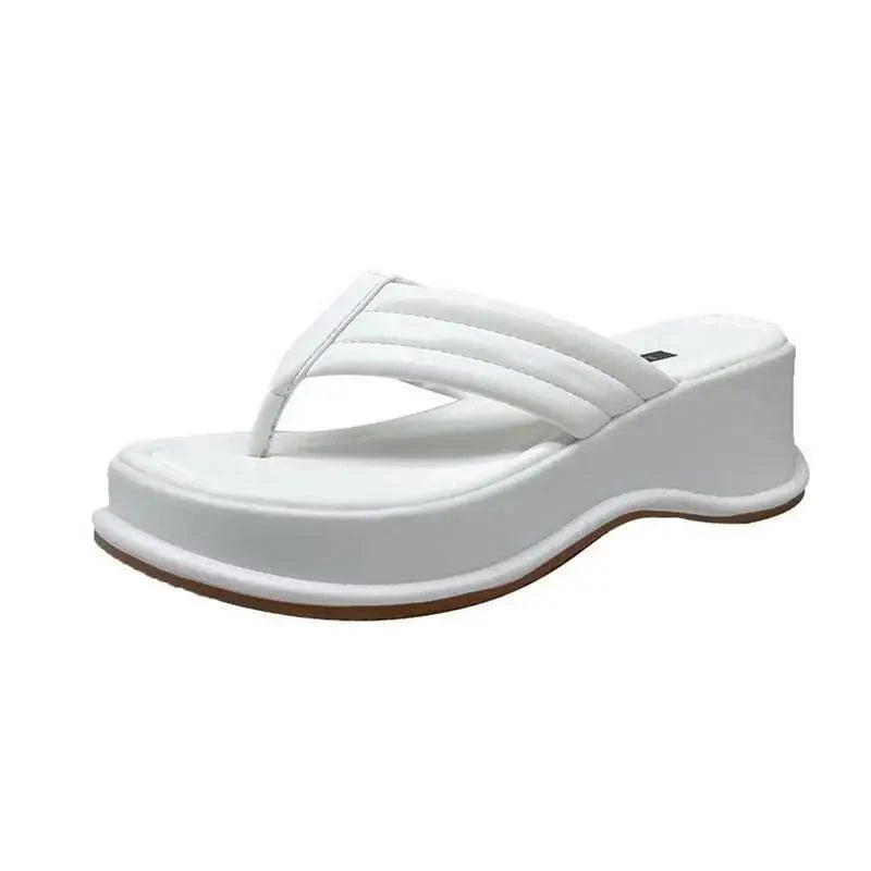 Stevvex ST85234GHJ white platform wedge sandal on Tampa Home & Garden Store